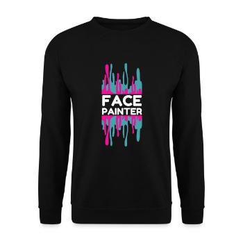 Face Painter And Face Painting - Unisex Sweatshirt - black - Front - Alina (178cm) & Michal (187cm)