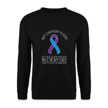 Arthrite psoriasique Guerrier et APS chronique - Sweat-shirt Unisexe - noir - Devant - Alina (178cm) & Michal (187cm)