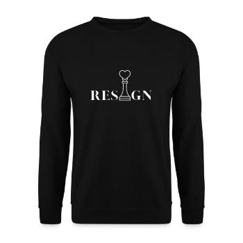 Échecs Veuillez démissionner - Sweat-shirt Unisexe - noir - Devant - Alina (178cm) & Michal (187cm)