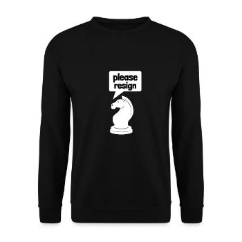 Échecs Veuillez démissionner - Sweat-shirt Unisexe - noir - Devant - Alina (178cm) & Michal (187cm)
