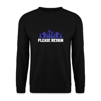 Échecs Veuillez démissionner - Sweat-shirt Unisexe - noir - Devant - Alina (178cm) & Michal (187cm)