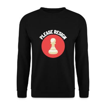 Échecs Veuillez démissionner - Sweat-shirt Unisexe - noir - Devant - Alina (178cm) & Michal (187cm)