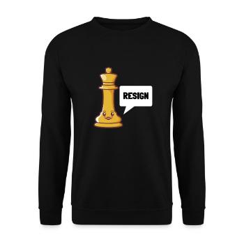 Échecs S’il vous plaît démissionnez - Sweat-shirt Unisexe - noir - Devant - Alina (178cm) & Michal (187cm)
