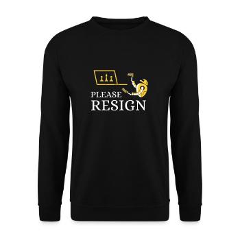 Échecs Veuillez démissionner - Sweat-shirt Unisexe - noir - Devant - Alina (178cm) & Michal (187cm)