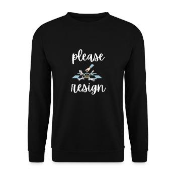 Échecs Veuillez démissionner - Sweat-shirt Unisexe - noir - Devant - Alina (178cm) & Michal (187cm)
