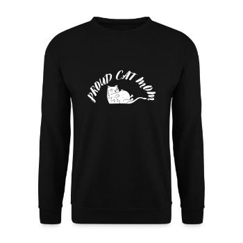 Fat Cat Obesity - Unisex Sweatshirt - black - Front - Alina (178cm) & Michal (187cm)