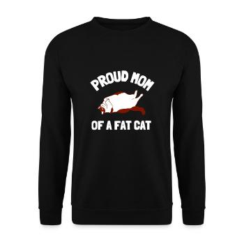 Fat Cat Obesity - Unisex Sweatshirt - black - Front - Alina (178cm) & Michal (187cm)