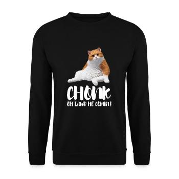 Fat Cat Obesity - Unisex Pullover - Schwarz - Vorne - Alina (178cm) & Michal (187cm)