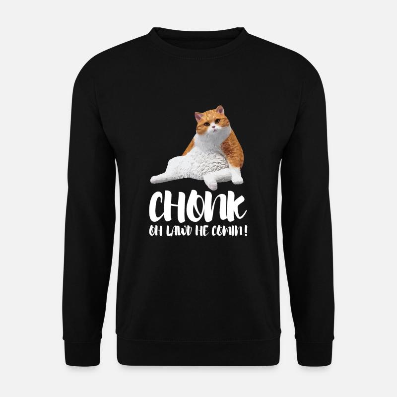 Fat Cat Obesity - Unisex Pullover - Schwarz
