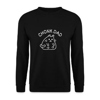 Chonk Cat Obesity - Unisex Pullover - Schwarz - Vorne - Alina (178cm) & Michal (187cm)