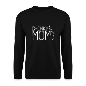 Chonk Cat Obésité - Sweat-shirt Unisexe - noir - Devant - Alina (178cm) & Michal (187cm)