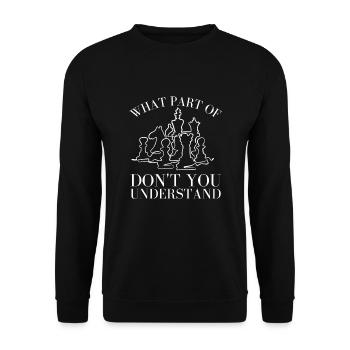 Chess Master Chess Club & 3 Way Chess Game - Unisex Sweatshirt - black - Front - Alina (178cm) & Michal (187cm)