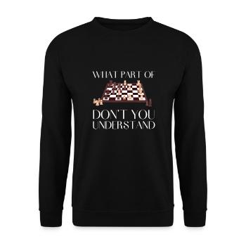 Chess Master Chess Club & 3 Way Chess Game - Unisex Sweatshirt - black - Front - Alina (178cm) & Michal (187cm)