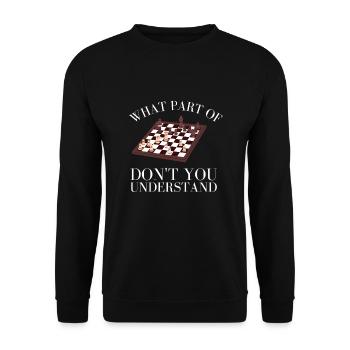 Chess Master Chess Club & 3 Way Chess Game - Unisex Sweatshirt - black - Front - Alina (178cm) & Michal (187cm)
