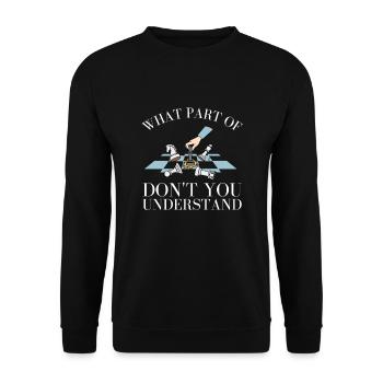 Chess Master Chess Club & 3 Way Chess Game - Unisex Sweatshirt - black - Front - Alina (178cm) & Michal (187cm)