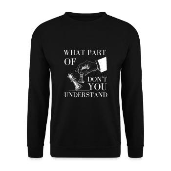 Chess Master Chess Club & 3 Way Chess Game - Unisex Sweatshirt - black - Front - Alina (178cm) & Michal (187cm)