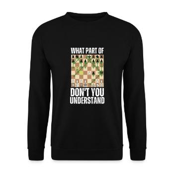Chess Master Chess Club & 3 Way Chess Game - Unisex Sweatshirt - black - Front - Alina (178cm) & Michal (187cm)