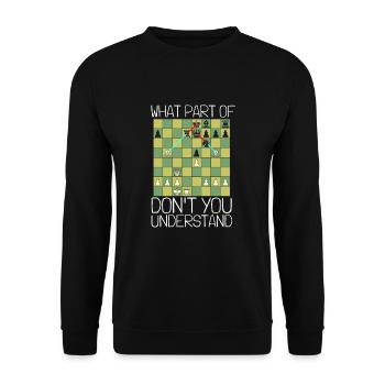 Chess Master Chess Club & 3 Way Chess Game - Unisex Sweatshirt - black - Front - Alina (178cm) & Michal (187cm)