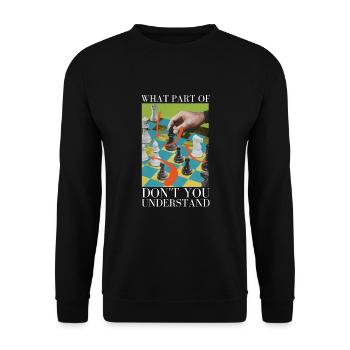 Chess Master Chess Club & 3 Way Chess Game - Unisex Sweatshirt - black - Front - Alina (178cm) & Michal (187cm)