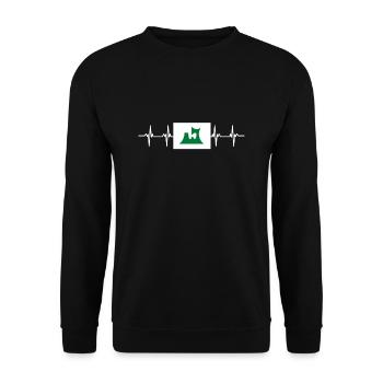 Japan Flag - Aomori - Unisex Pullover - Schwarz - Vorne - Alina (178cm) & Michal (187cm)