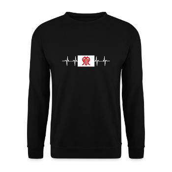 Drapeau du Japon - Kanagawa - Sweat-shirt Unisexe - noir - Devant - Alina (178cm) & Michal (187cm)