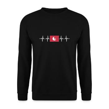 Japan Flag - Hiroshima - Unisex Sweatshirt - black - Front - Alina (178cm) & Michal (187cm)