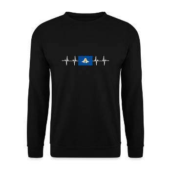 Drapeau du Japon - Shizuoka - Sweat-shirt Unisexe - noir - Devant - Alina (178cm) & Michal (187cm)