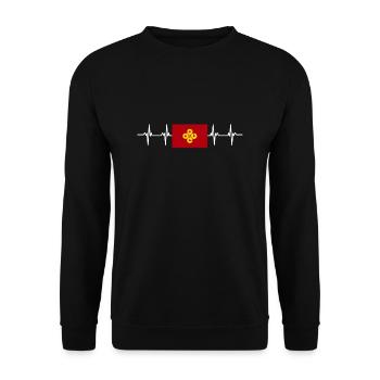 Japan Flag - Shimane - Unisex Sweatshirt - black - Front - Alina (178cm) & Michal (187cm)