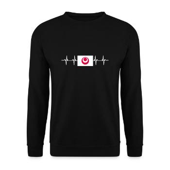 Japan Flag - Okinawa - Unisex Sweatshirt - black - Front - Alina (178cm) & Michal (187cm)