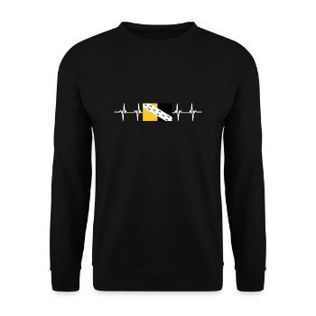 United Kingdom Norfolk Flag - Unisex Pullover - Schwarz - Vorne - Alina (178cm) & Michal (187cm)