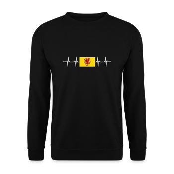 United Kingdom Somerset Flag - Unisex Pullover - Schwarz - Vorne - Alina (178cm) & Michal (187cm)