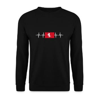 United Kingdom Kent Flag - Unisex Pullover - Schwarz - Vorne - Alina (178cm) & Michal (187cm)