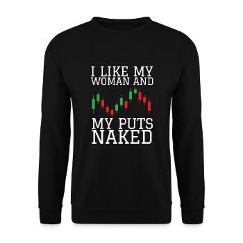 Volatility Options Trading Trader - Unisex Sweatshirt - black - Front - Alina (178cm) & Michal (187cm)