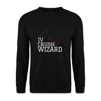 Volatility Options Trading Trader - Unisex Sweatshirt - black - Front - Alina (178cm) & Michal (187cm)