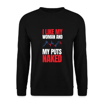 Volatility Options Trading Trader - Unisex Sweatshirt - black - Front - Alina (178cm) & Michal (187cm)