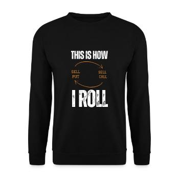 Volatility Options Trading Trader - Unisex Sweatshirt - black - Front - Alina (178cm) & Michal (187cm)