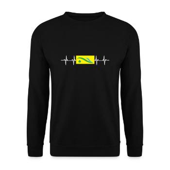 Irish Ireland Dún Laoghaire-Rathdown Flag - Unisex Sweatshirt - black - Front - Alina (178cm) & Michal (187cm)
