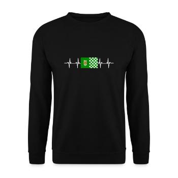 Irish Ireland Limerick Flag - Unisex Pullover - Schwarz - Vorne - Alina (178cm) & Michal (187cm)