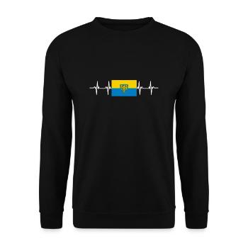 Poland Opole Flag - Unisex Sweatshirt - black - Front - Alina (178cm) & Michal (187cm)