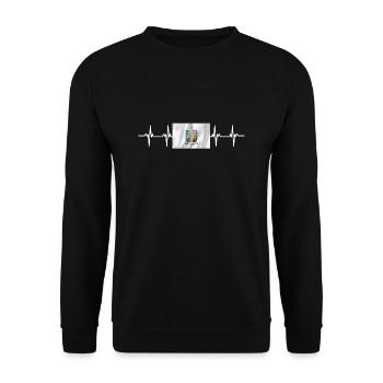 Mexican Mexico Nuevo Leon Flag - Unisex Pullover - Schwarz - Vorne - Alina (178cm) & Michal (187cm)
