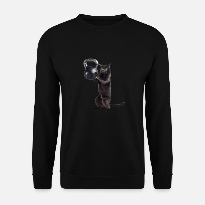 Kettlebell Workout Retro Fitness Gym - Unisex Pullover - Schwarz