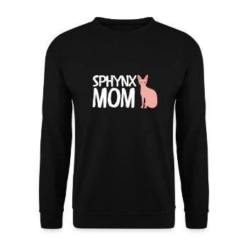 Sphynx Mom Cat Hairless Cat Owner - Unisex Sweatshirt - black - Front - Alina (178cm) & Michal (187cm)