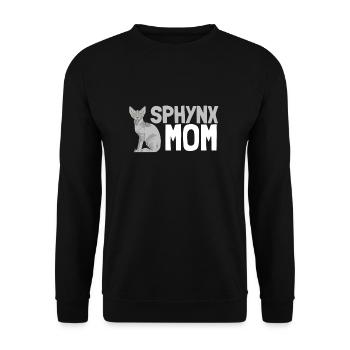 Sphynx Mom Cat Hairless Cat Owner - Unisex Sweatshirt - black - Front - Alina (178cm) & Michal (187cm)