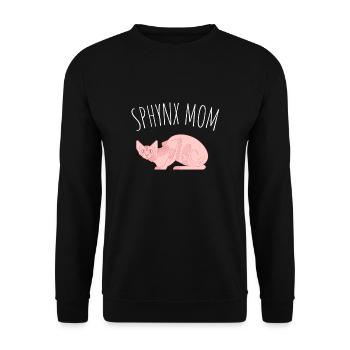 Sphynx Mom Cat Hairless Cat Owner - Unisex Sweatshirt - black - Front - Alina (178cm) & Michal (187cm)