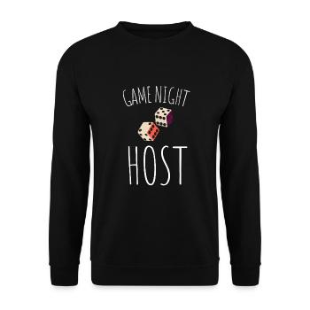 Game Night Host Question Game Night - Unisex Sweatshirt - black - Front - Alina (178cm) & Michal (187cm)