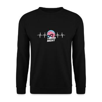 Game Night Host Question Game Night - Unisex Sweatshirt - black - Front - Alina (178cm) & Michal (187cm)