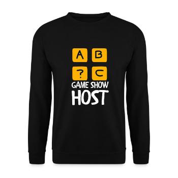 Game Night Host Question Game Night - Unisex Sweatshirt - black - Front - Alina (178cm) & Michal (187cm)