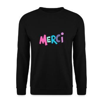 Oui Oui Merci - Unisex Pullover - Schwarz - Vorne - Alina (178cm) & Michal (187cm)