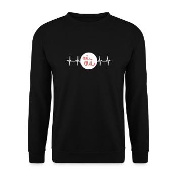Oui Oui Merci - Unisex Pullover - Schwarz - Vorne - Alina (178cm) & Michal (187cm)