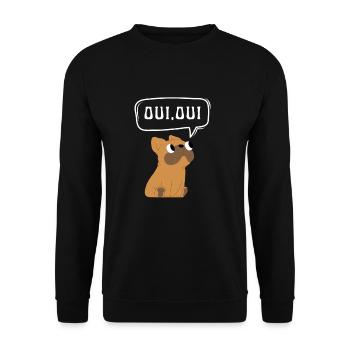 Oui Oui Merci - Unisex Pullover - Schwarz - Vorne - Alina (178cm) & Michal (187cm)
